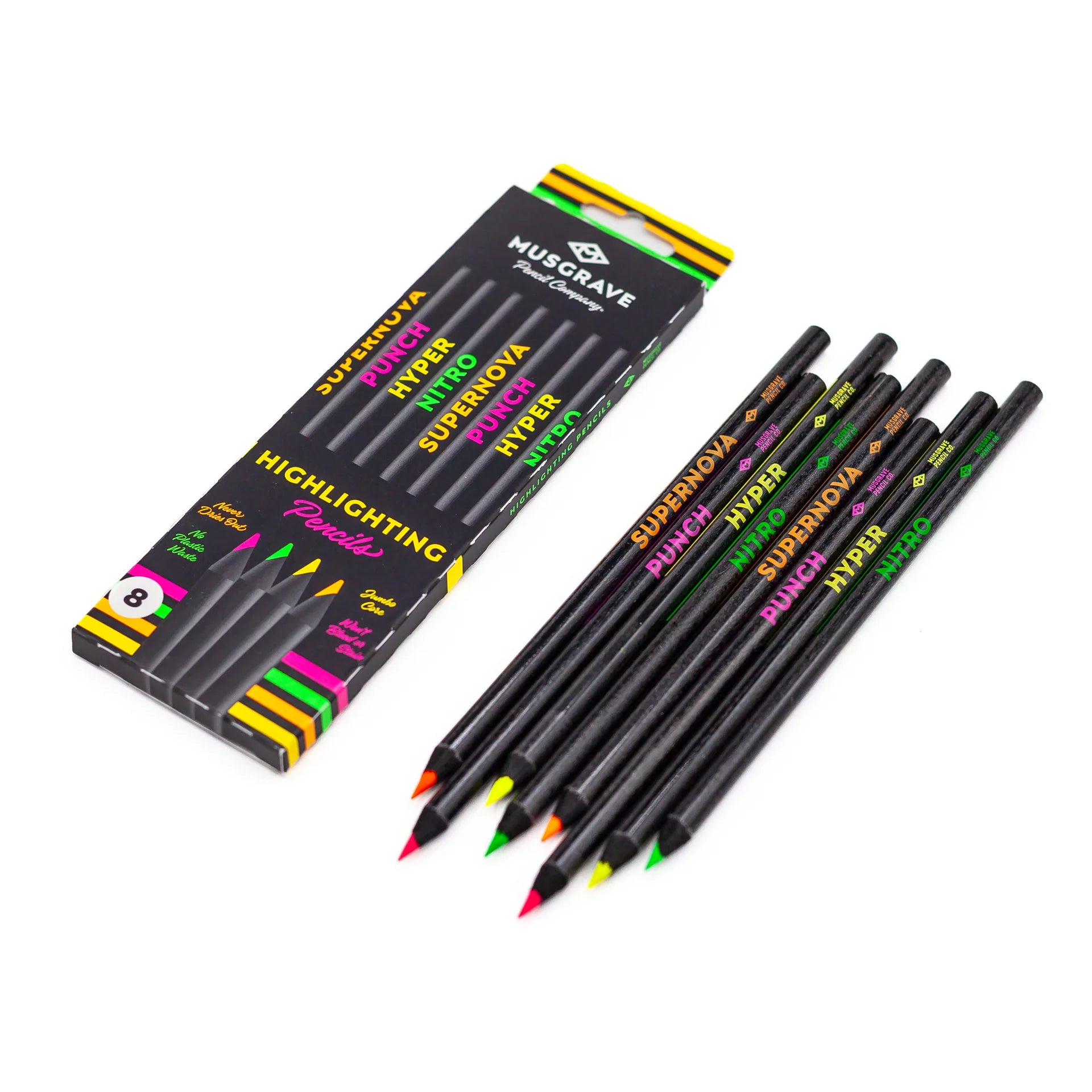 Musgrave Highlighting Pencils- box and loose pencils in image 