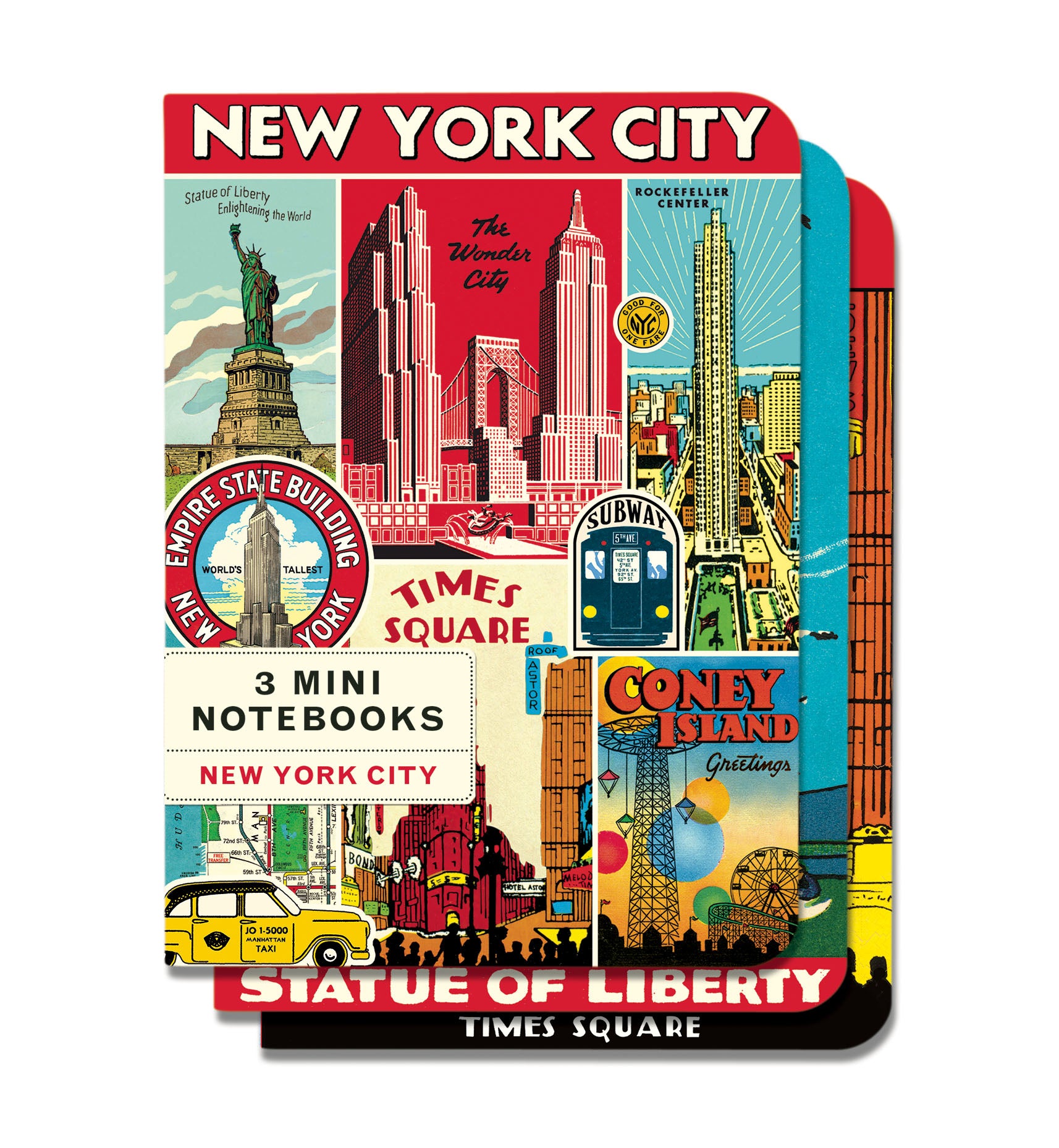 Cavallini & Co. New York City Mini Notebook Set main image of 3 notebooks