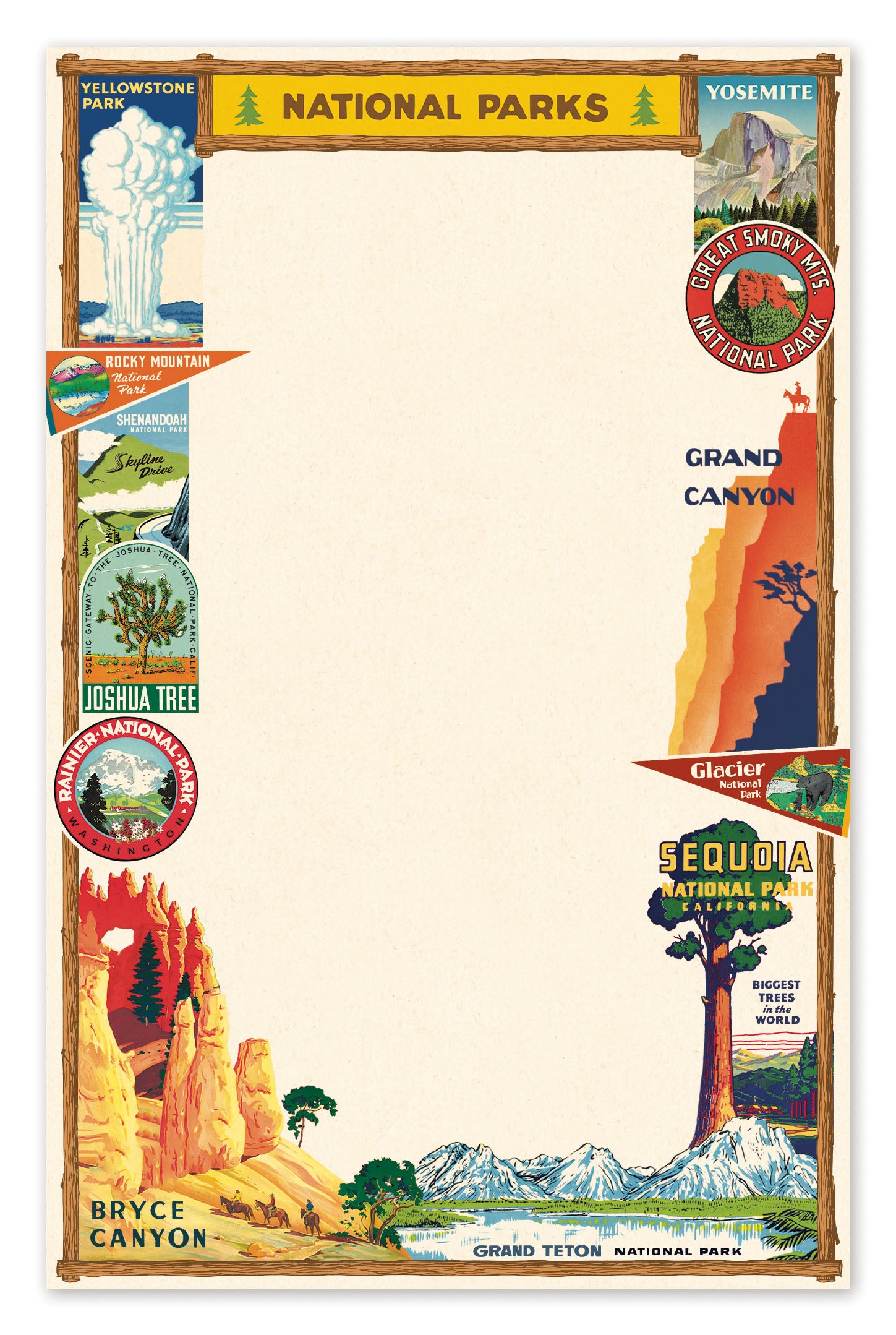 iamge of Cavallini & Co. National Parks Notepad