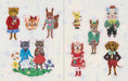 Nathalie Lété Sticker Book- example pages- Set of animal-themed stickers on a white background