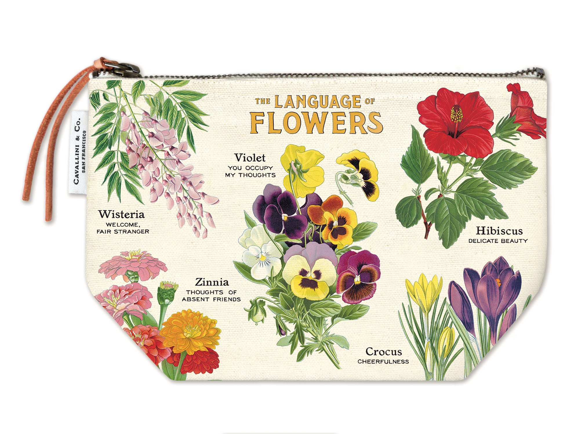 Cavallini & Co. Language of Flowers Vintage Pouch