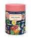 Cavallini & Co. Language of Flowers 240 Piece Mini Puzzle- Floral-themed mini puzzle packaging with colorful flowers on a blue background