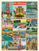 Cavallini & Co. San Francisco 240 Piece Mini Puzzle- finished puzzle image showing vintage San Francisco advertising images