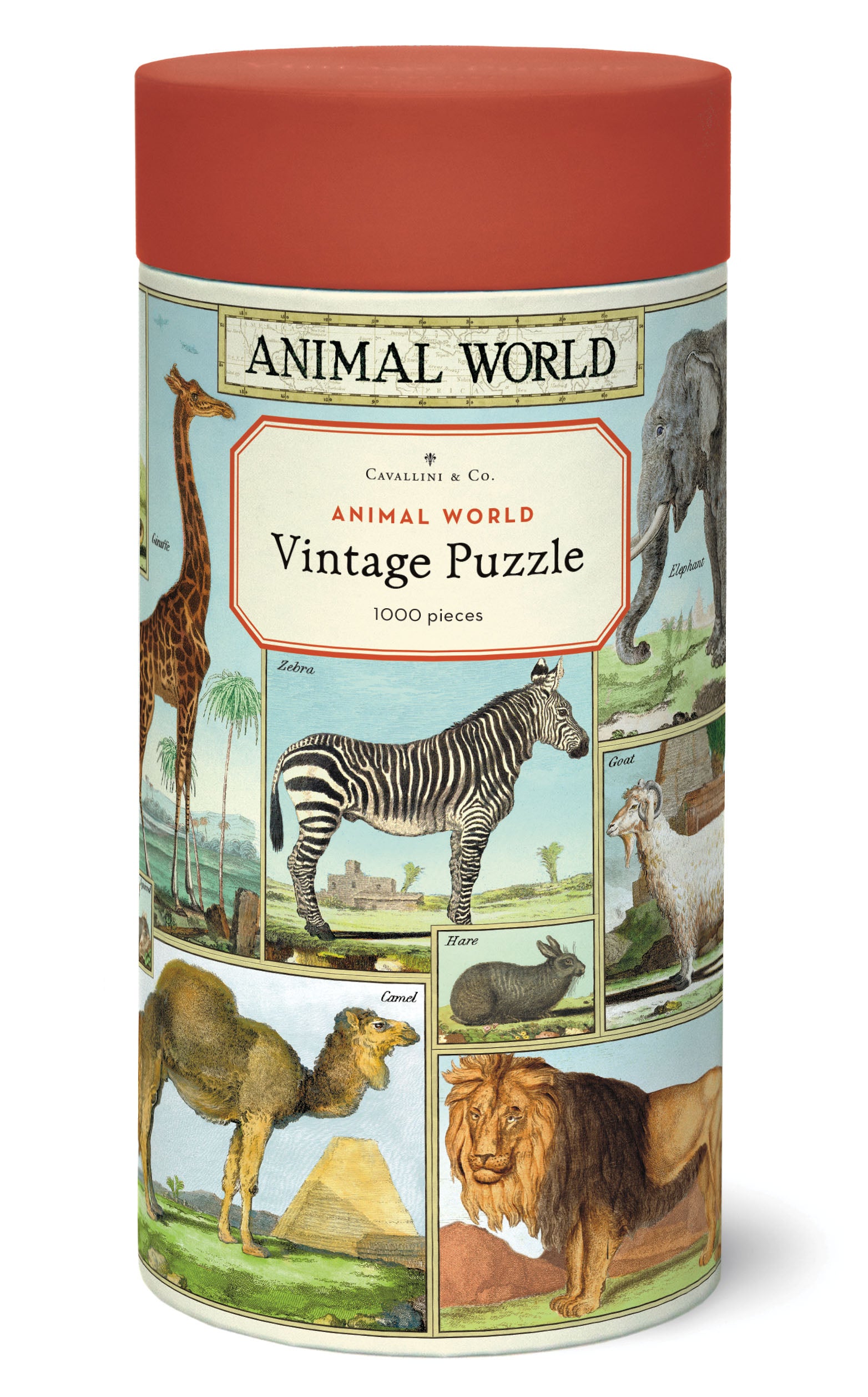 Cavallini & Co. Animal World 1000 Piece Puzzle