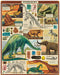 Cavallini & Co. Dinosaur 1000 Piece Puzzle finished puzzle image
