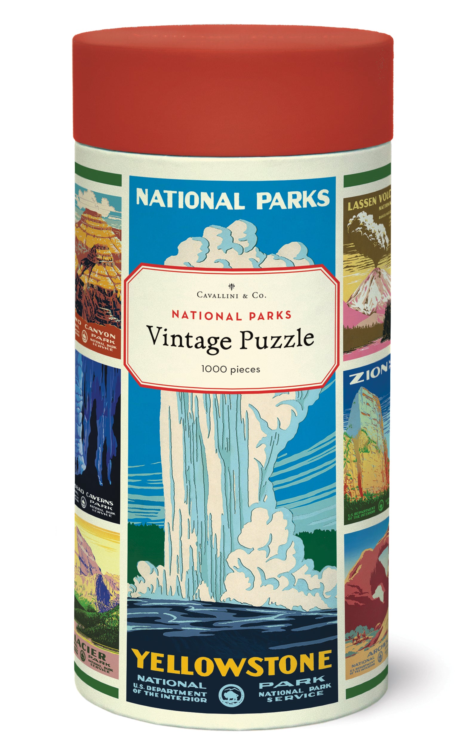 Cavallini & Co. National Parks Posters 1000 Piece Puzzle front of package image