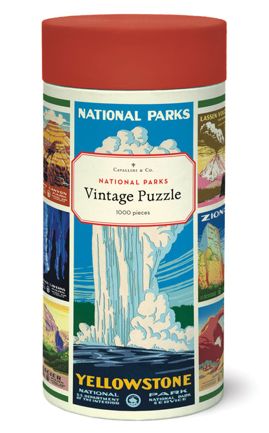 Cavallini & Co. National Parks Posters 1000 Piece Puzzle front of package image