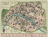 Cavallini & Co. Map of Paris 1000 Piece Puzzle shown completed.