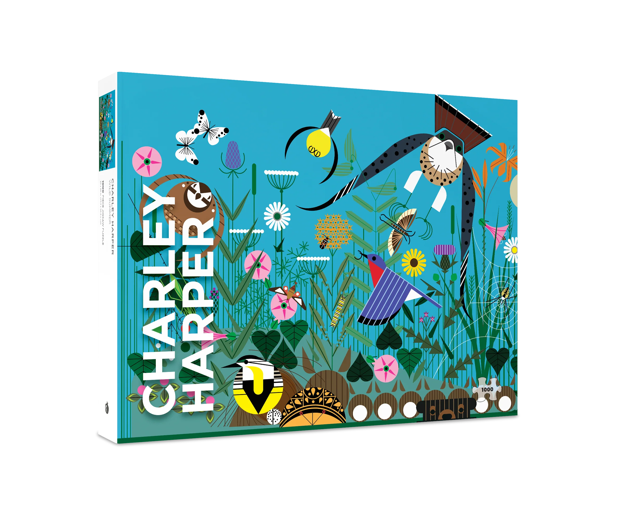 Pomegranate Charley Harper- "Wild Summer" 1000-Piece Jigsaw Puzzle- image of packaging