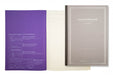 ProFolio Oasis Notebook-  new purple and grey colors.  Image shows an open purple notebook and a grey notebook cover, with the cover labeled OASIS NOTEBOOK.