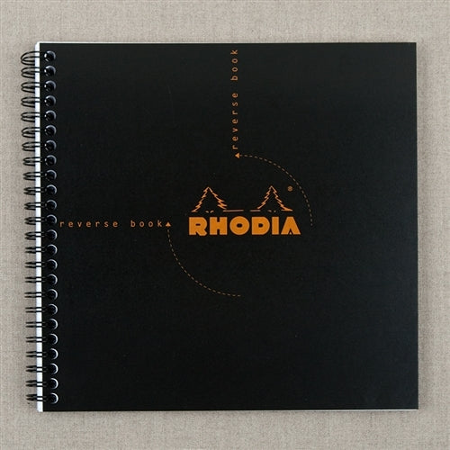 Rhodia Reverse Book- 8.25 by 8.25 inches- black cover