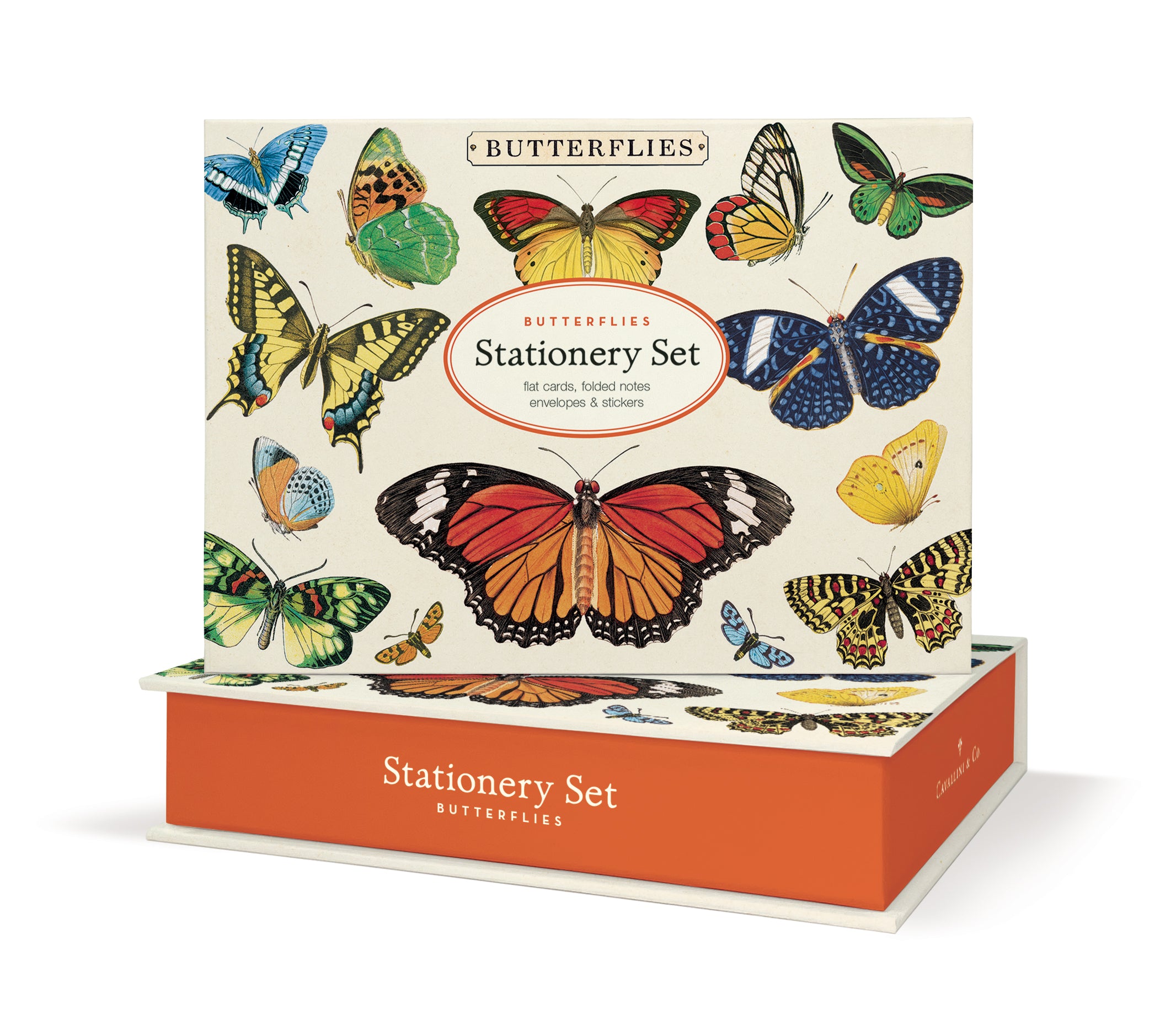 Cavallini & Co. Butterflies Stationery Set- Butterfly-themed stationery set packaging on a white background