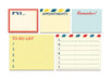 Cavallini & Co. Sticky Notes Tin- To Do Notes image showing five styles in set