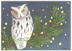 Crane Creek Graphics Holiday Screech Owl Notecard Folio- set of 10 cards and envelopes