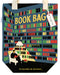 Tote bag with bookshelf design and person reading, labeled 'Book Bag: I'd Rather Be Reading'.
