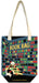 Tote bag with book-themed design and text 'I'd Rather Be Reading' on a dark background