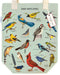 Cavallini & Co. Birdwatching Cotton Tote Bag- closeup images of bag with "vintage tote" tag hanging from handles