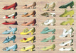 The Curious Collections Sticker Book- example pages of vintage shoe stickers