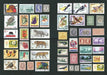 The Curious Collections Sticker Book- example pages of vintage postage stamp stickers