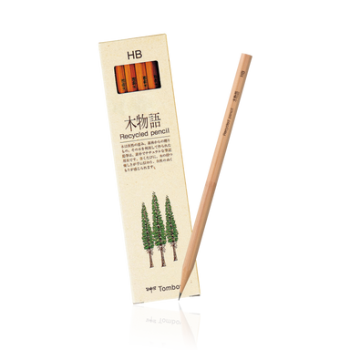 Tombow Recycled Pencil- HB (No. 2)- image showing box of pencils and a single pencil