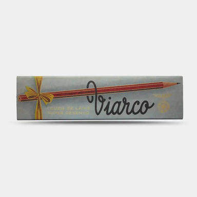 Vintage-style Lacquered Pencils- Box of 12- image shows Viarco pencil packaging with a pencil illustration on a light gray background