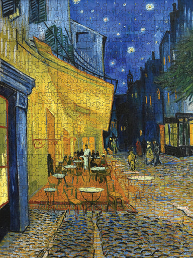 Vincent van Gogh- Terrace of a Café at Night 500-Piece Jigsaw Puzzle finished puzzle image