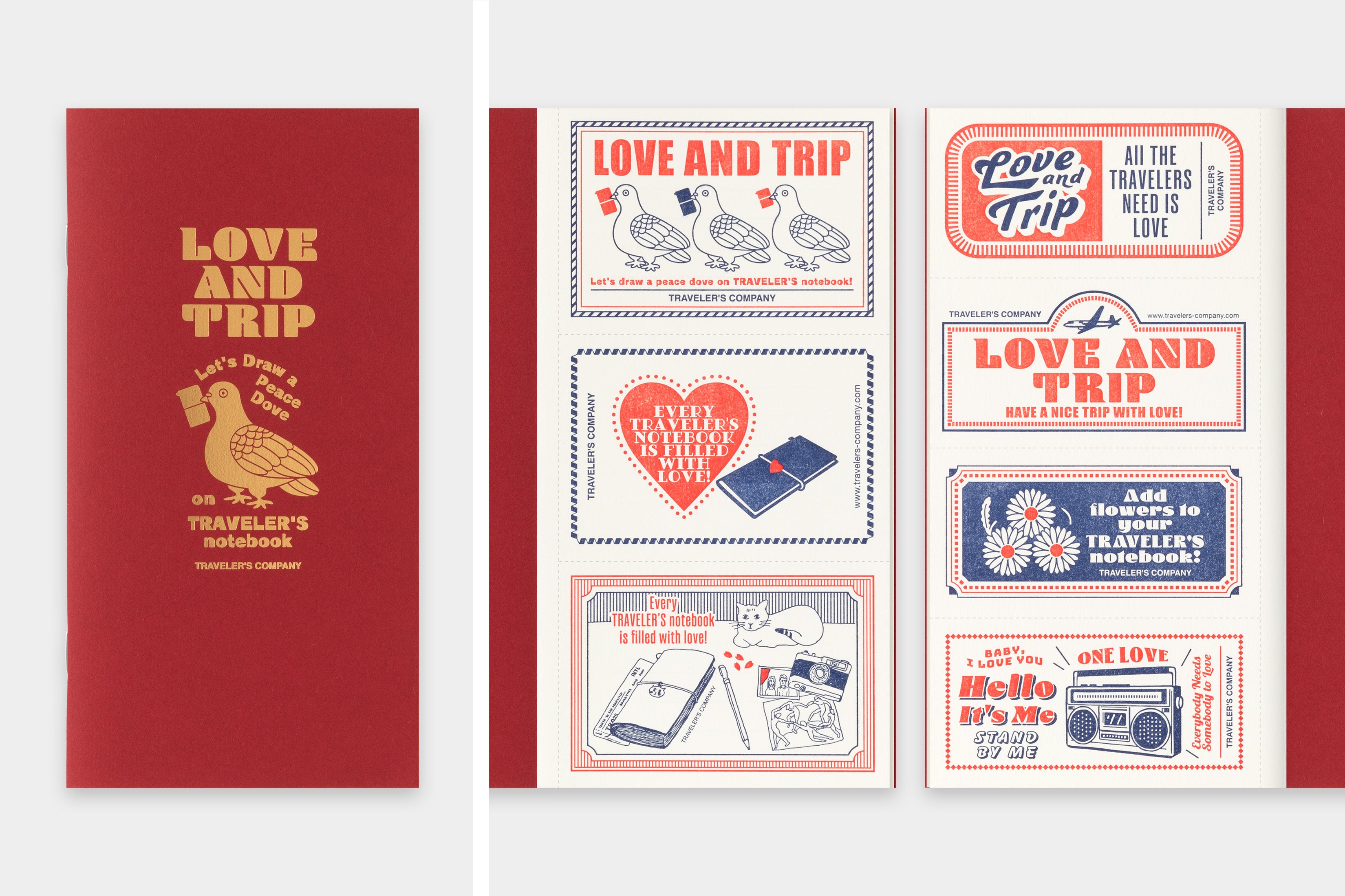 TRAVELER’S notebook Limited Edition LOVE AND TRIP Regular Refill