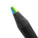 Rainbow Pencil- showing yellow, green, and blue colors at point