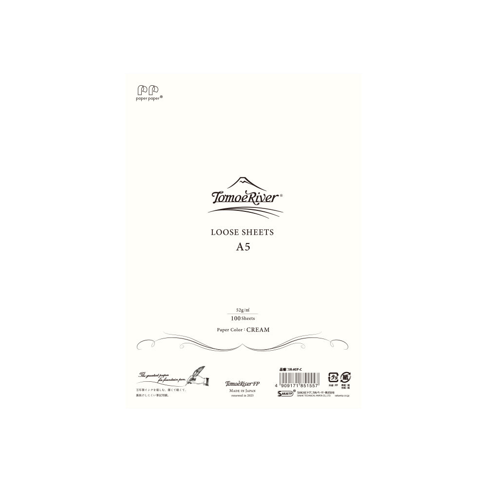 Tomoe River Loose Writing Sheets- Blank Sheet in Cream