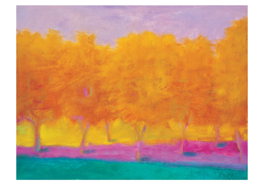 Yellow Trees by Wolf Kahn, from 2001.