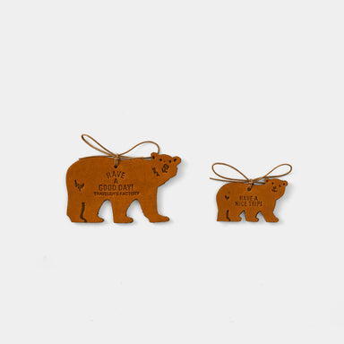 Traveler's Factory Partner Leather Tag- Holiday Bear