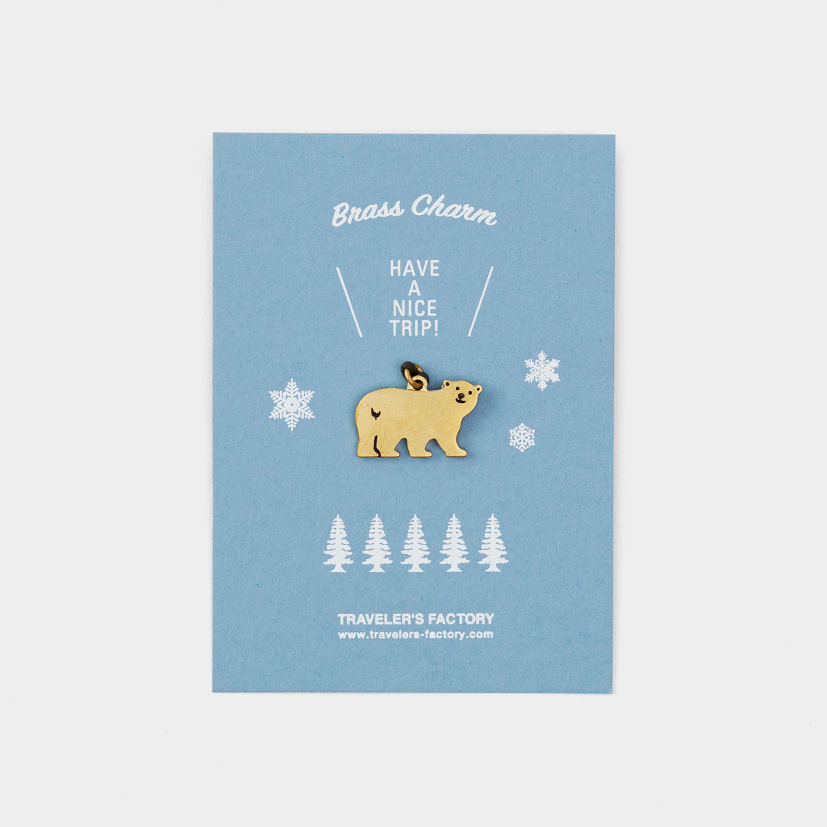 Traveler's Factory Partner Shop Brass Charm- Holiday Bear