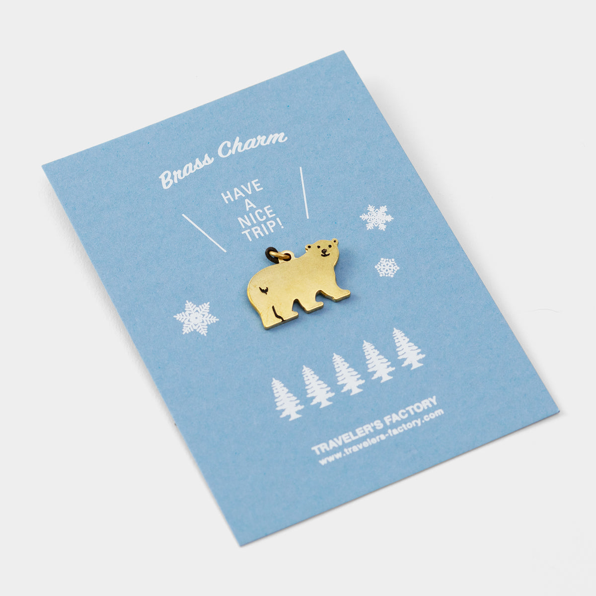 TRAVELER'S FACTORY Partner Shop Brass Charm- Holiday Bear