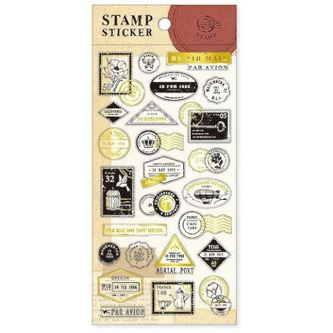 Stamp Sticker Set- Stamp and Travel Theme