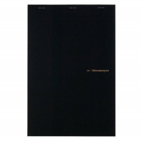 The Mnemosyne N187A Japanese stitch bound note pad features durable, heavy card stock front cover and back covers.