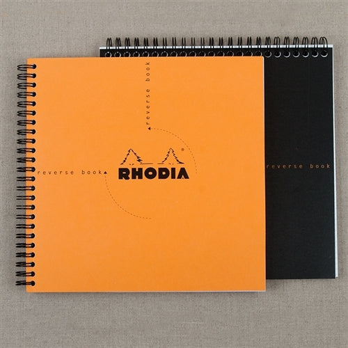 Rhodia Reverse Book- 8.25 by 8.25 inches- both orange and black covers available