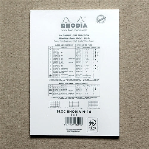 Rhodia Ice Grid Pad, 6 x 8 inches