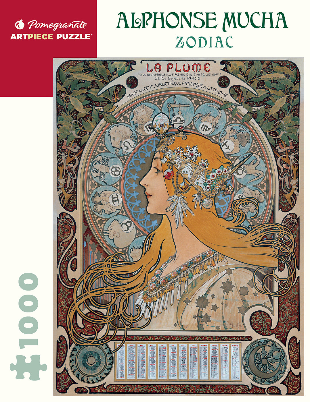 Pomegranate Alphonse Mucha: Zodiac 1000 Piece Puzzle