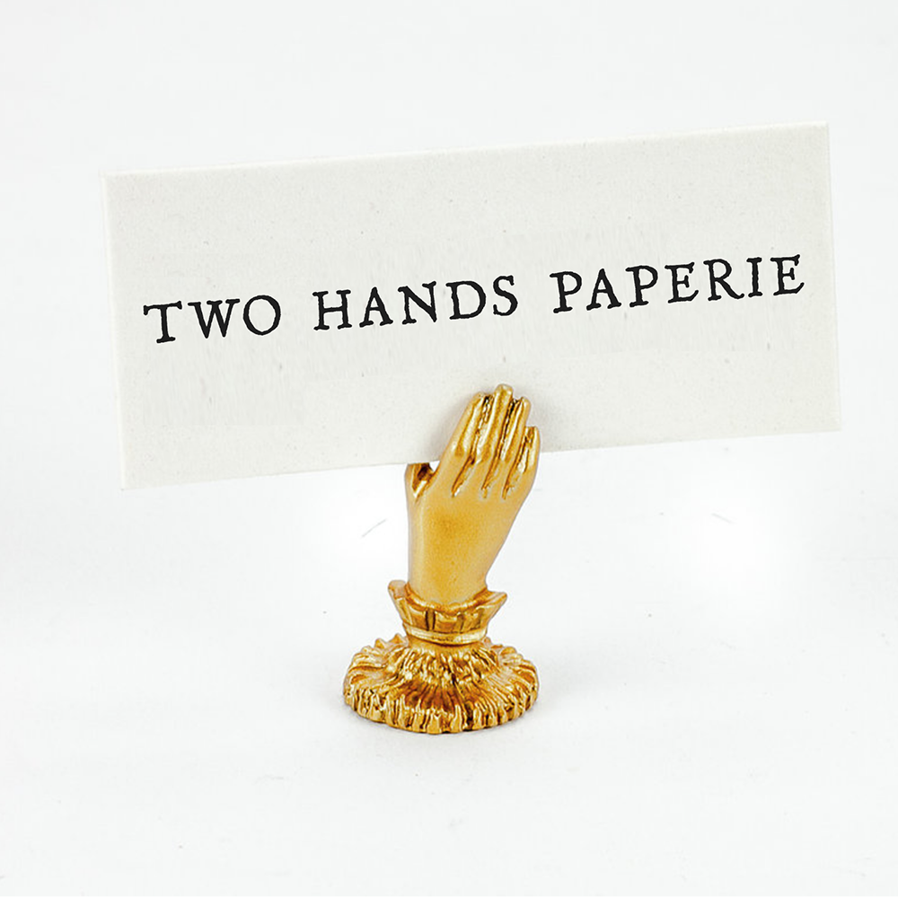 Little Gold Hand Card Holder