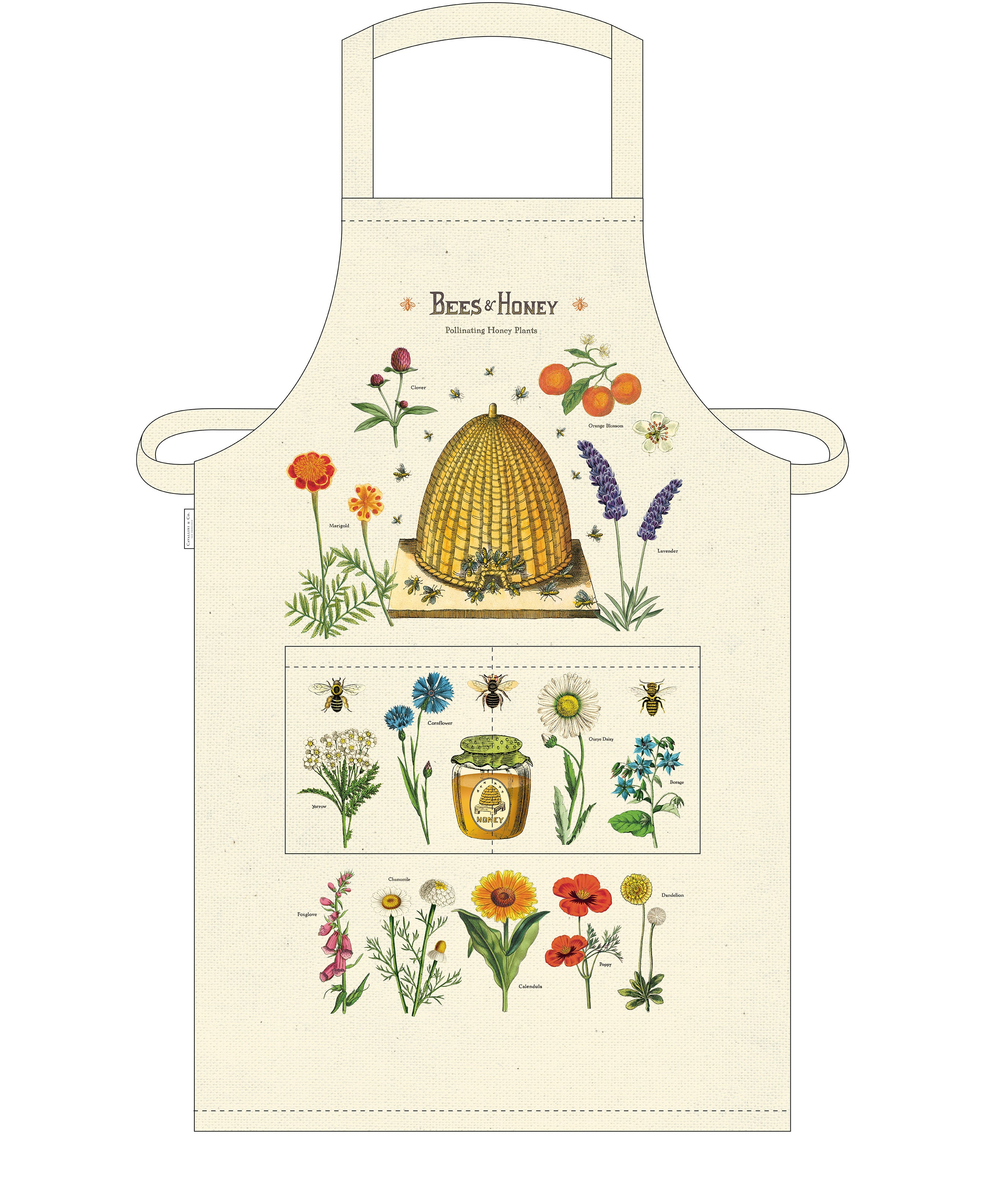 Cavallini & Co. Bees & Honey Cotton Apron