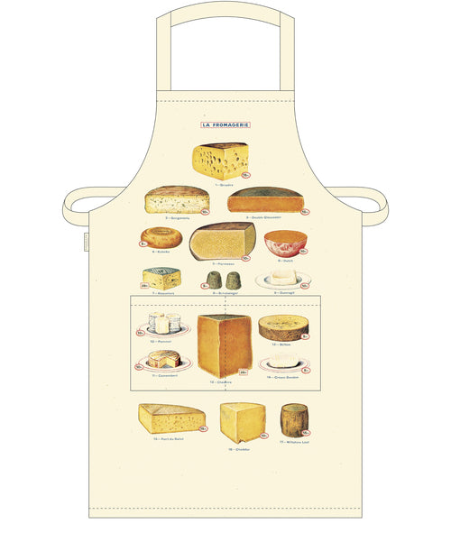 Cavallini & Co. Cheese Chart Cotton Apron