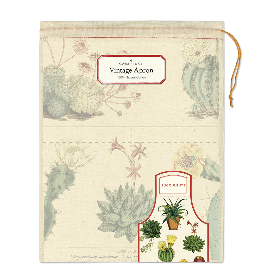 Aprons come packaged in a hand- sewn muslin bag, making them the perfect gift.