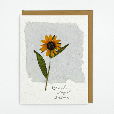 Black Eyed Suzie Designs Pack of Four Cards and Envelopes- Black Eyed Susan Flowers