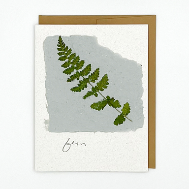 Black Eyed Suzie Designs Pack of Four Cards and Envelopes- Fern Leaves