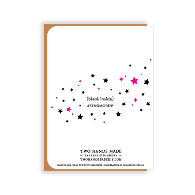 Two Hands Made- Happy Birthday Unicorn A2 size greeting card measures 4.25 by 5.5 inches when folded.