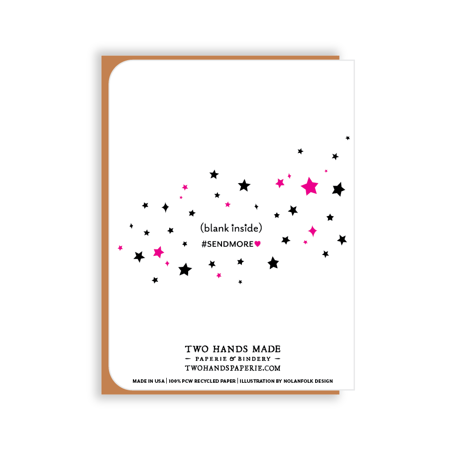 Two Hands Made- Happy Birthday Unicorn A2 size greeting card measures 4.25 by 5.5 inches when folded.