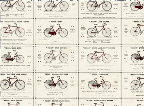 Rossi 1931 Italian Decorative Paper- Bicycles