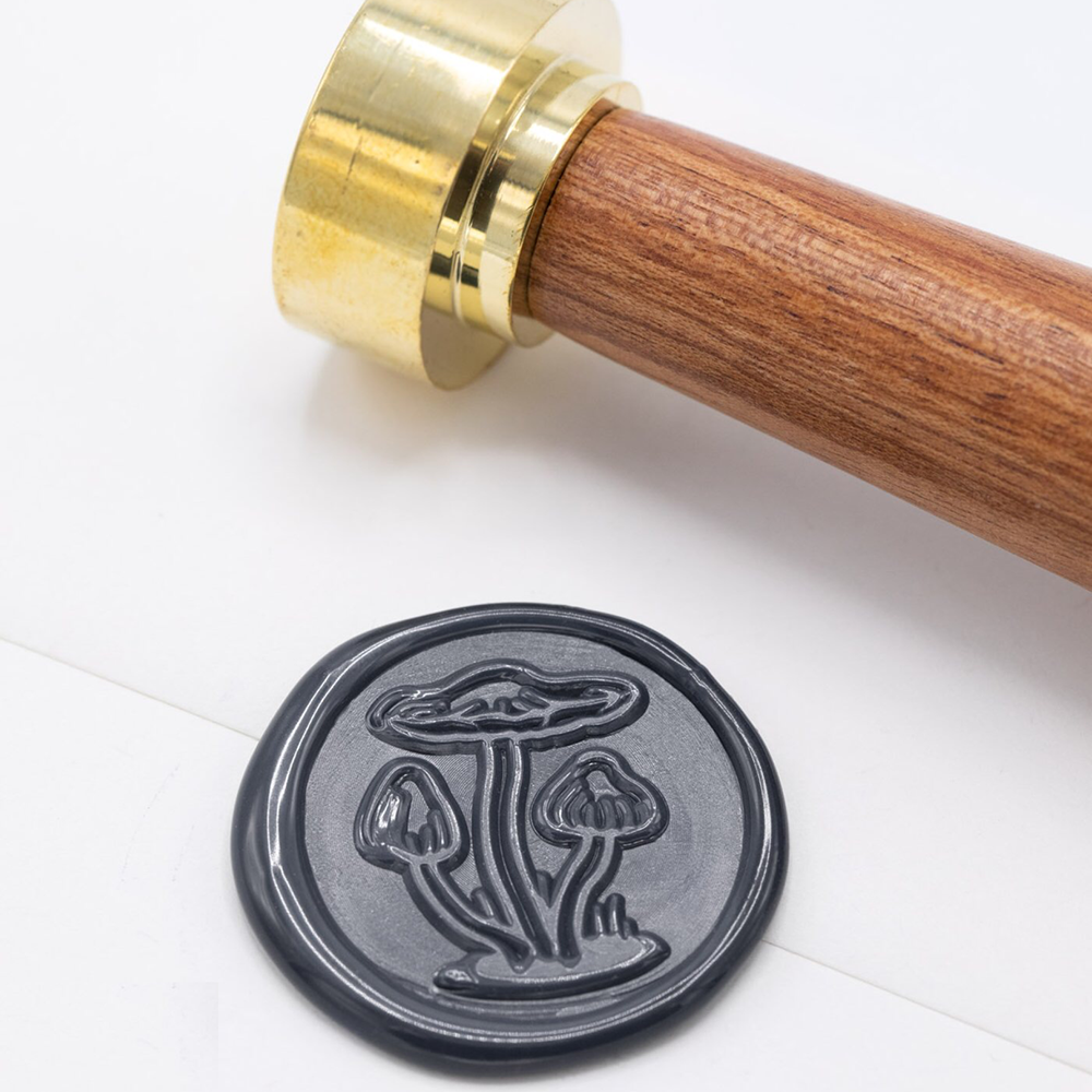 Wax Seal Stamp & Handle- Mushrooms