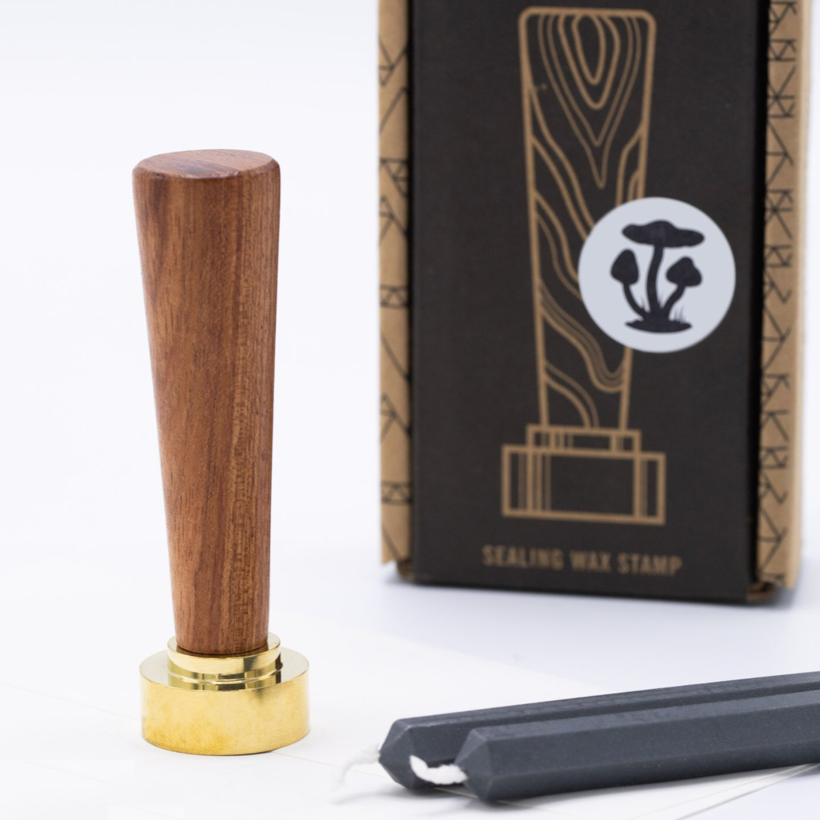 Wax Seal Stamp & Handle- Mushrooms
