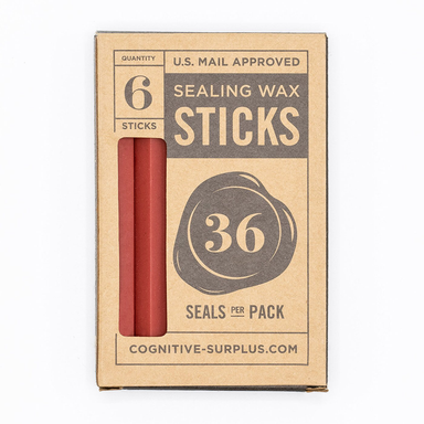 Sealing Wax Sticks- Package of Six Sticks in Red Currant